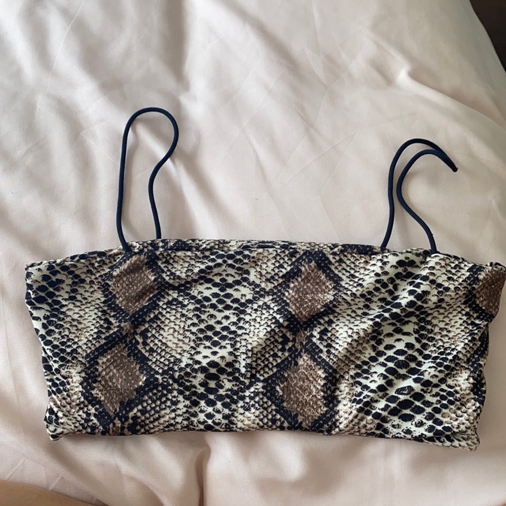 Snakeskin print top